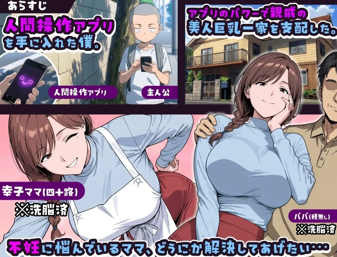 【SLG/AI汉化】用人类操作App与巨乳妈妈造孩子的故事1.0.1(20260718)【PC+安卓/1.67G】